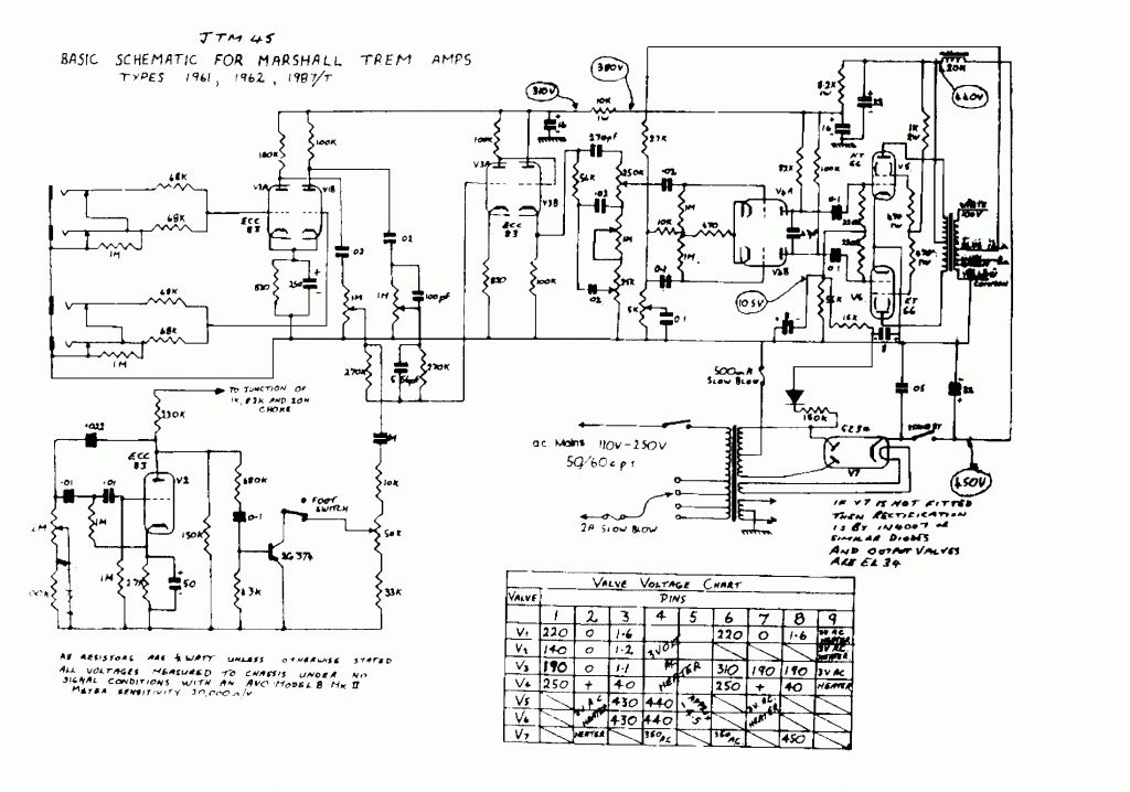 Marshall Schematics - Dsl Wiring Diagram | Wiring Diagram