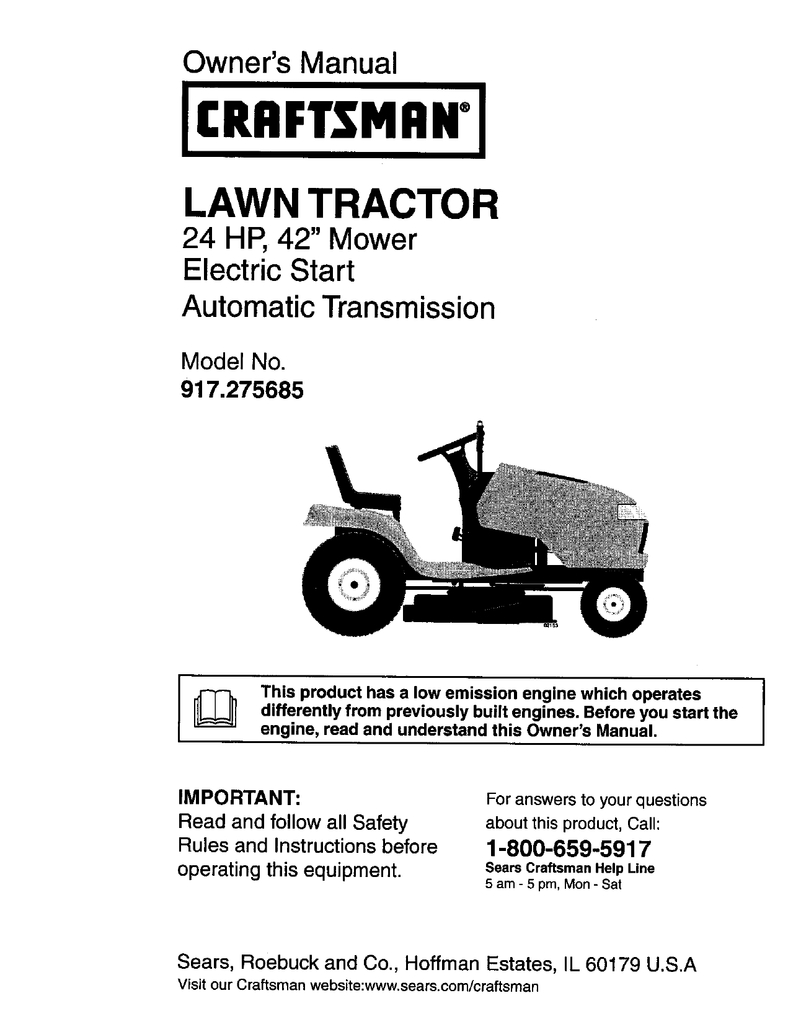Model Wiring Craftsman Diagram Tractor 917272674 - All Wiring - Craftsman Model 917 Wiring Diagram