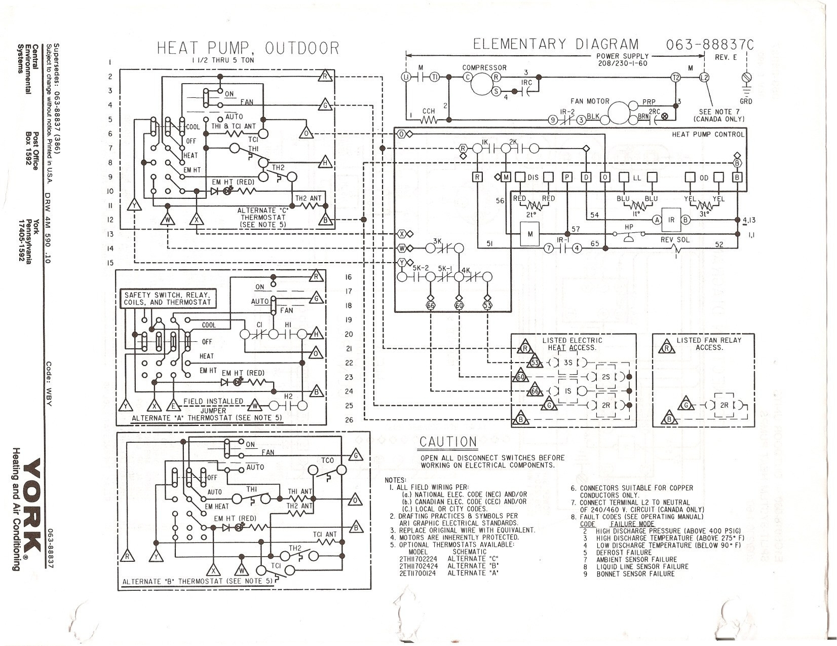 Older York Air Handler Wiring Diagram | Manual E-Books - York Air Handler Wiring Diagram