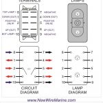On Off On Backlit Rocker Switch | Blue Led | New Wire Marine   Carling Rocker Switch Wiring Diagram