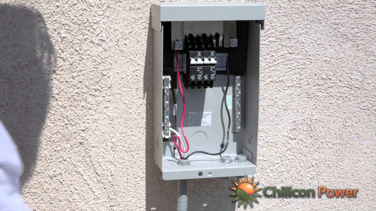 Part 9: Ac Disconnect And Breaker Box - Youtube - Breaker Box Wiring Diagram