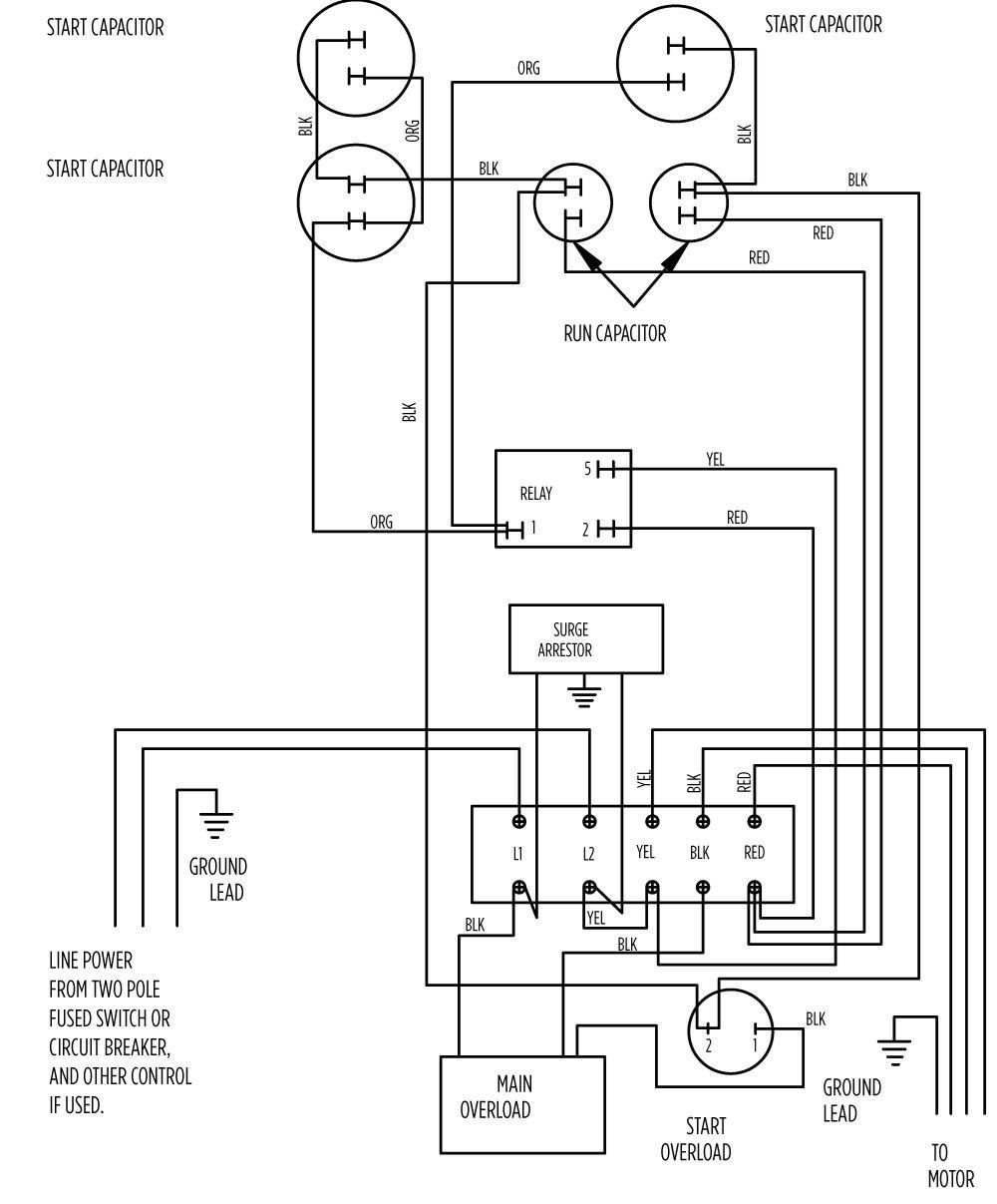 Primary Single Phase Capacitor Wiring Diagram | Wiring Library - Electric Motor Capacitor Wiring Diagram
