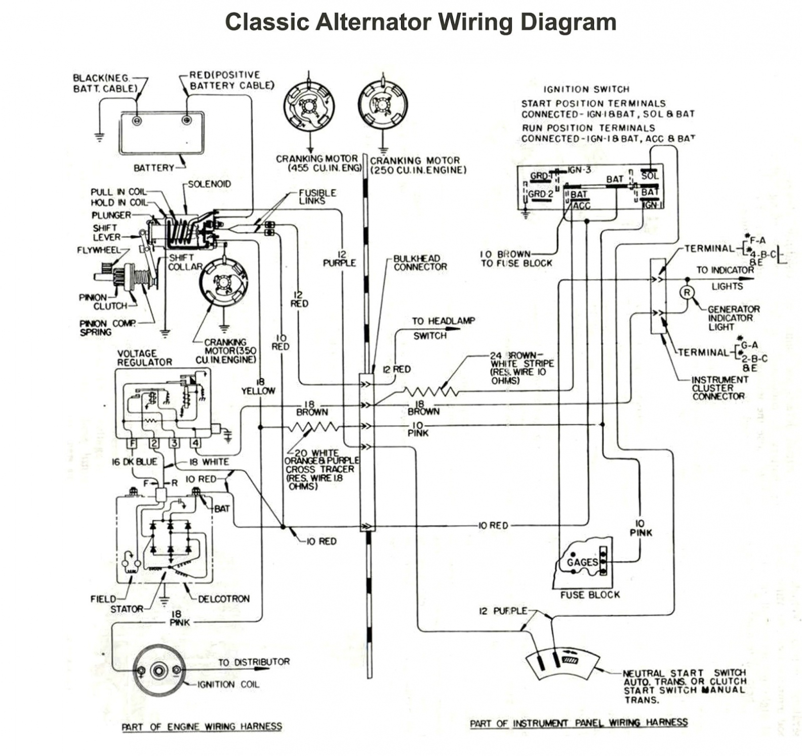 Print Wiring Diagram For Internally Regulated Alternator – Gm - Gm Alternator Wiring Diagram Internal Regulator