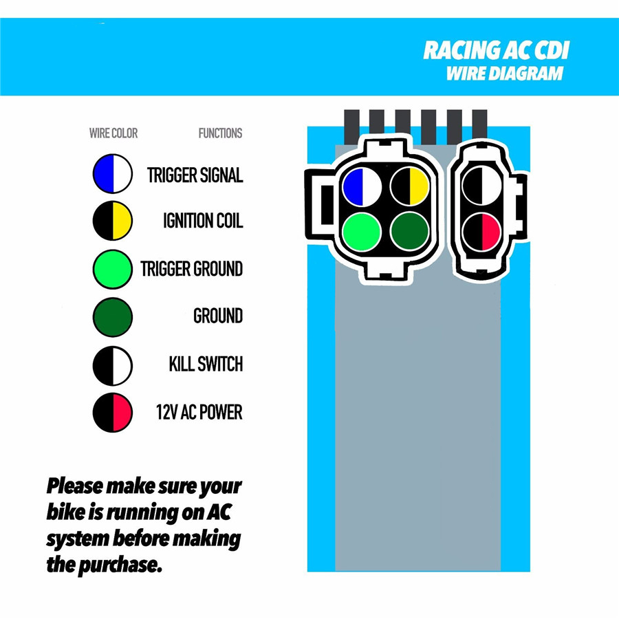 Racing Ignition Coil＋6 Pin Cdi Box＋Air Filter Kit For Gy6 50-150Cc - 6 Pin Cdi Box Wiring Diagram