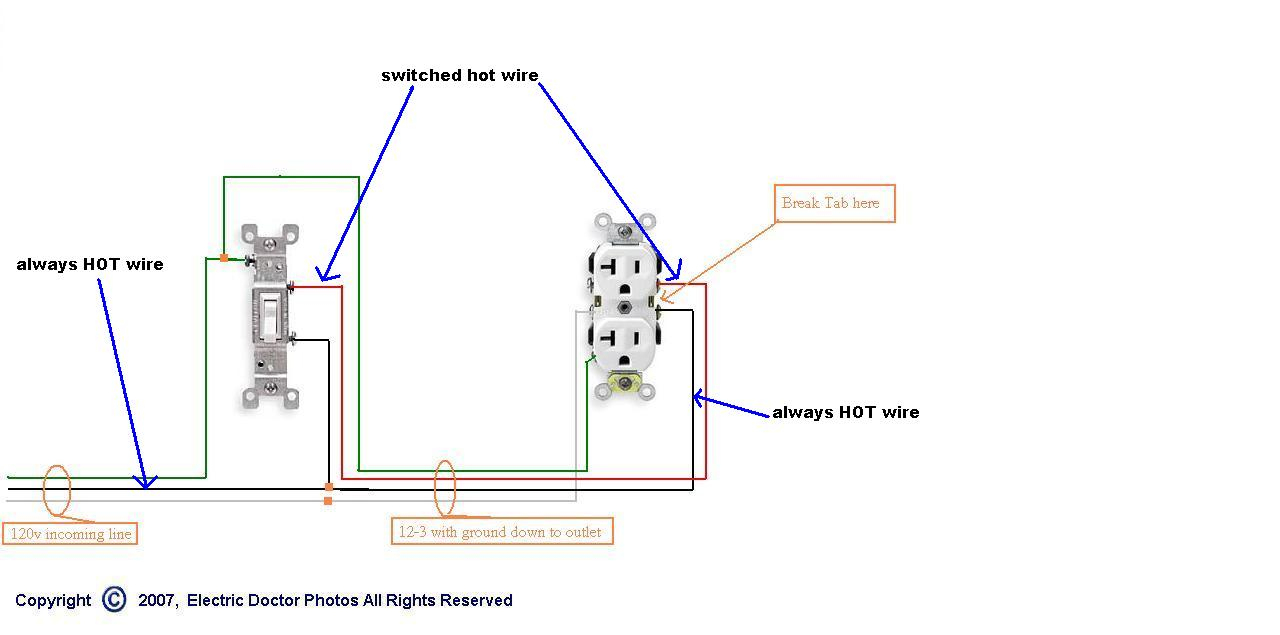 Receptacle Wiring Diagram 12 3 - Wiring Diagrams Hubs - Switched Outlet Wiring Diagram