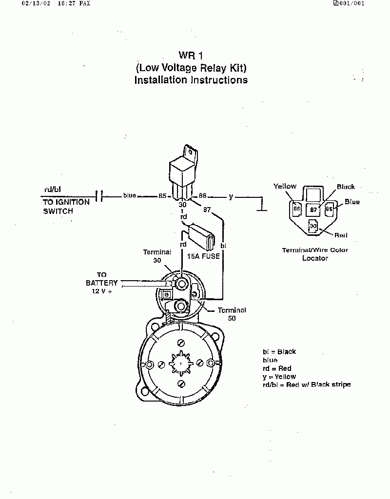 Relay Installation Instructions - Starter Solenoid Wiring Diagram Ford
