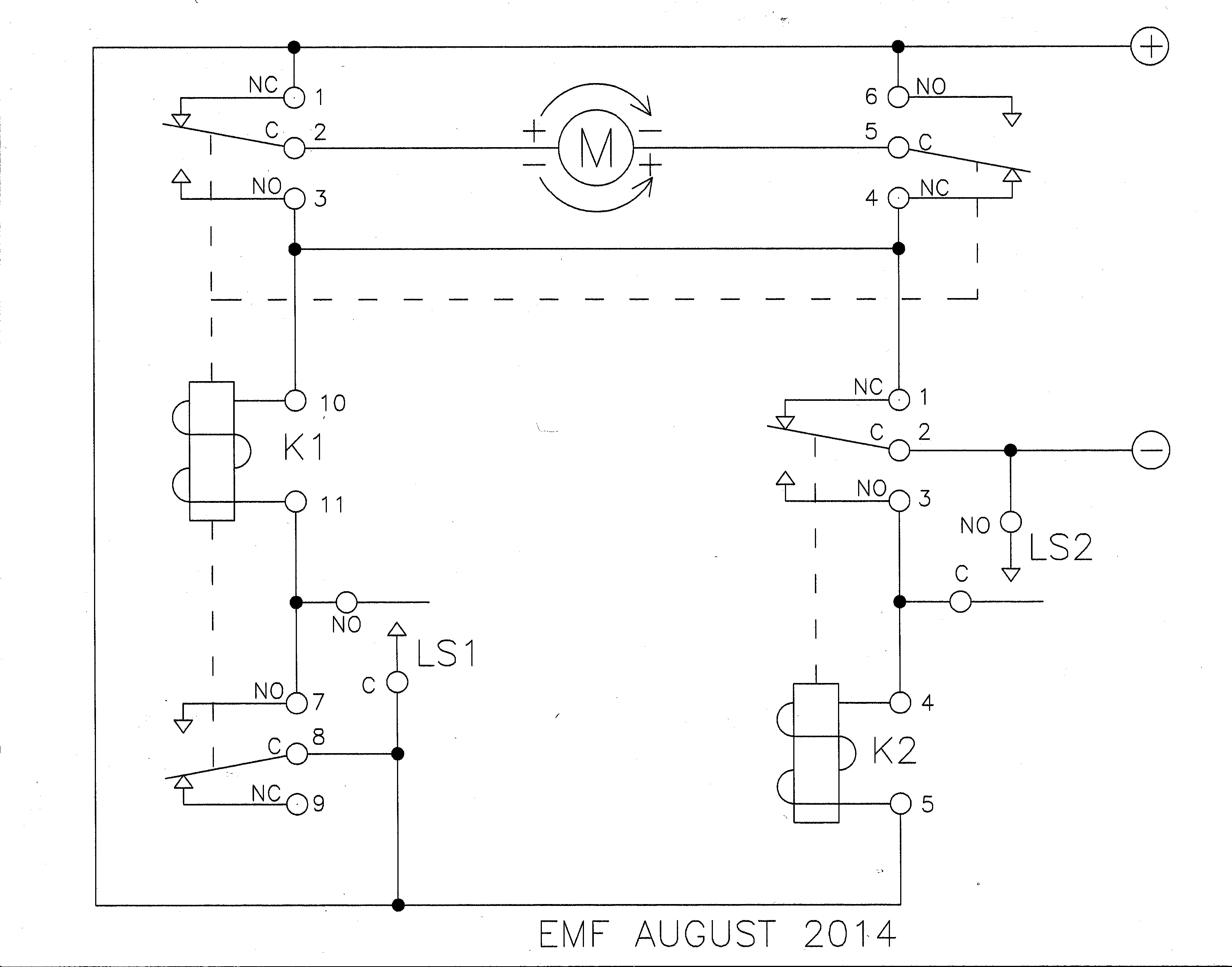 Relay - Limit Switches To Control Motor Direction - Electrical - 12 Volt Relay Wiring Diagram