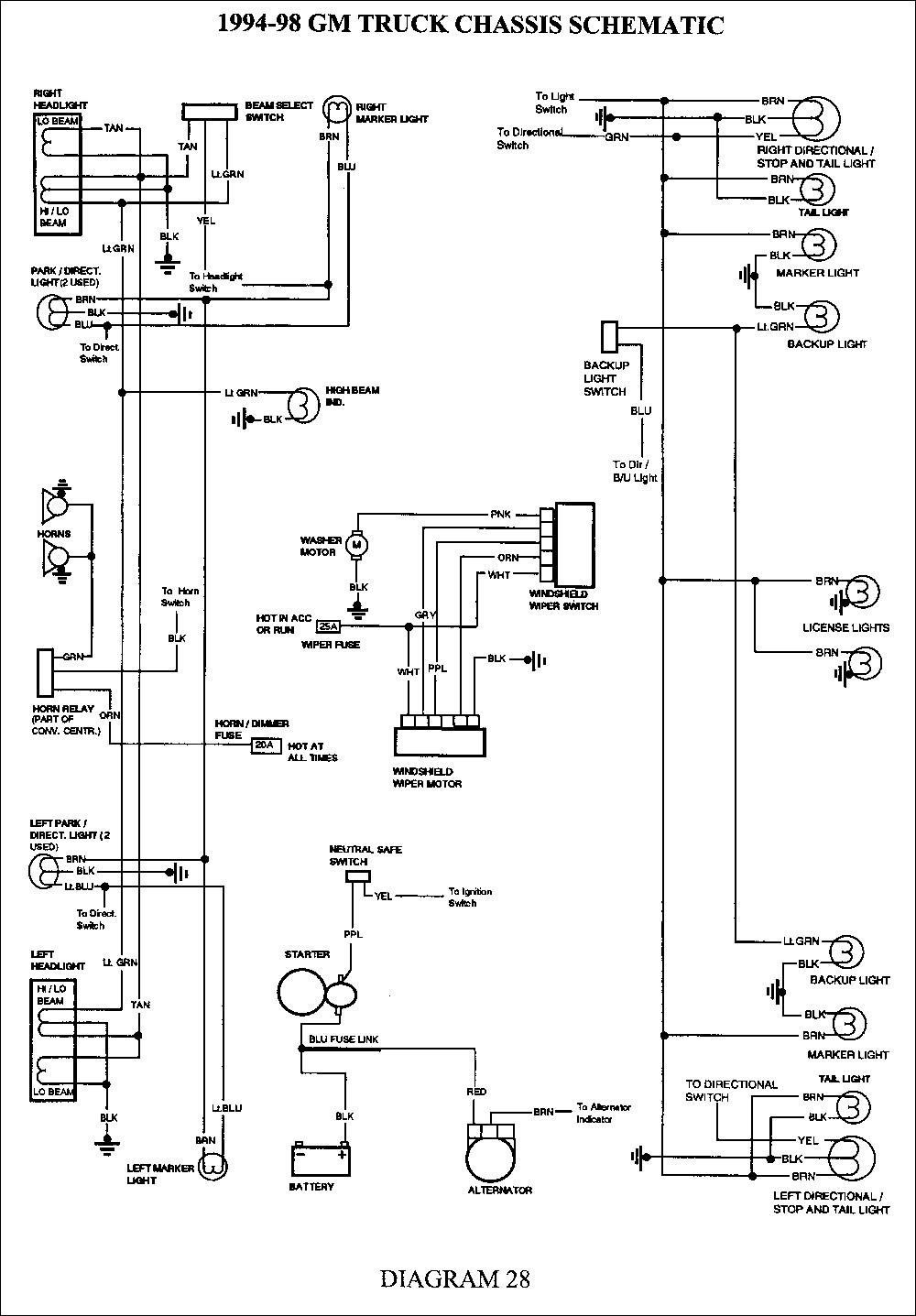 Semi Truck Light Diagram - Schema Wiring Diagram - Semi Trailer Wiring Diagram