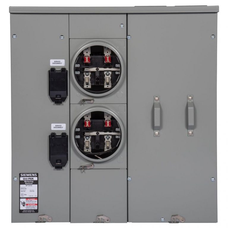 Siemens Uni-Pak 2-Gang 225 Amp Tenant Main Breaker Meter Socket - 200