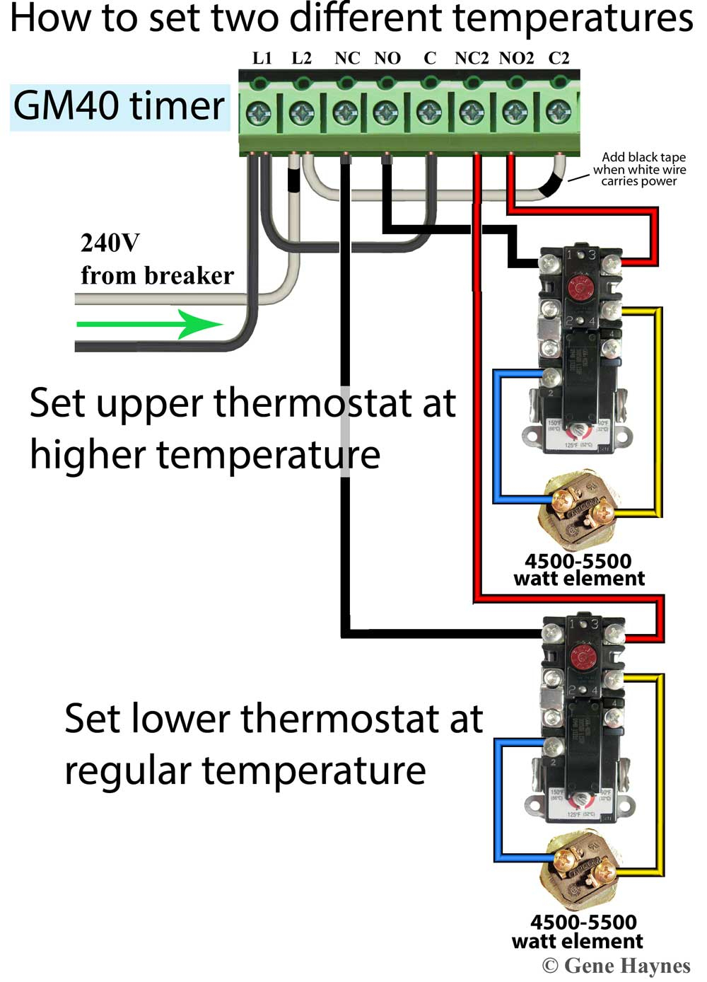 Simultaneous Thermostat Wiring Temp Electric Water Heater Wiring - Water Heater Wiring Diagram