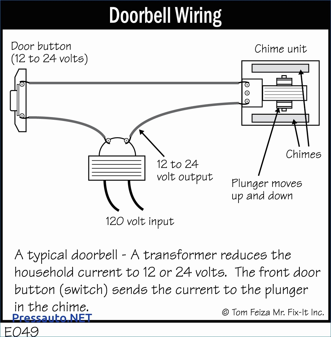 Single Doorbell Wiring Diagram - Albertasafety - Doorbell Wiring Diagram