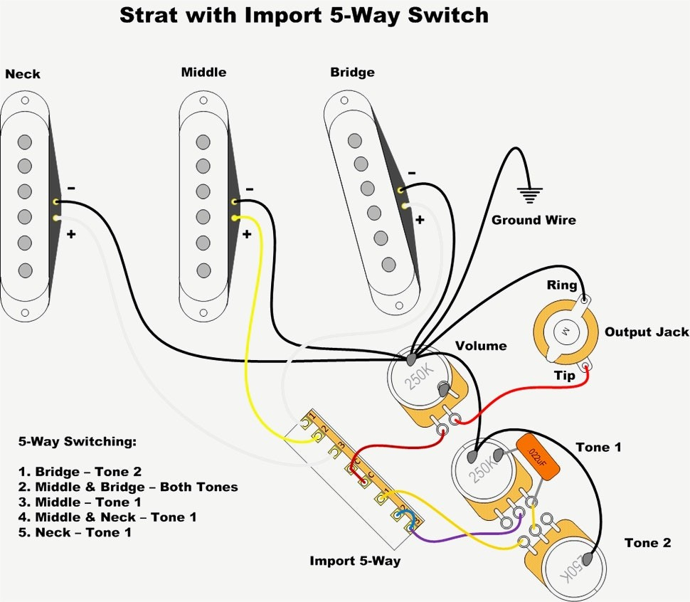 Standard Strat Wiring Diagram | Manual E-Books - Standard Strat Wiring Diagram