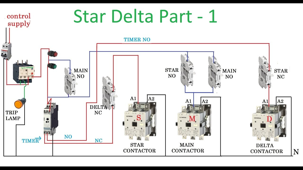 Star Delta Starter - Motor Control With Circuit Diagram In Hindi - 240 Volt Well Pump Wiring Diagram