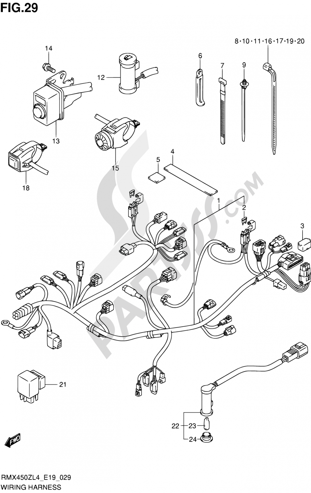 Suzuki Rmx450Z Wiring Diagram | Manual E-Books - Kubota B7800 Wiring Diagram
