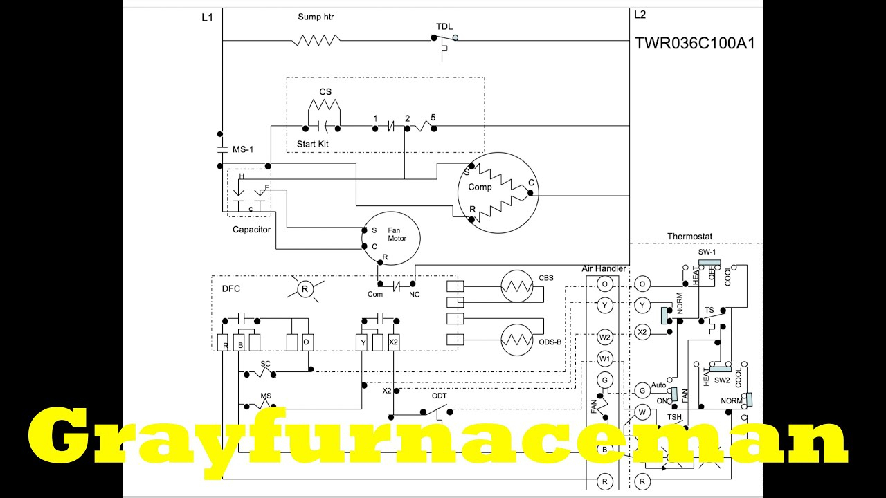 The Heat Pump Wiring Diagram, Overview - Youtube - Heat Pump Wiring Diagram Schematic