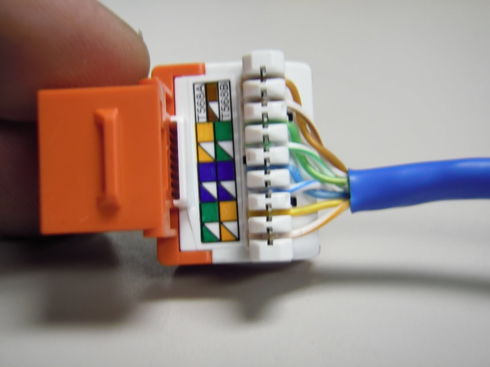 The Trench: How To Punch Down Cat5E/cat6 Keystone Jacks - Rj45 Wall Socket Wiring Diagram