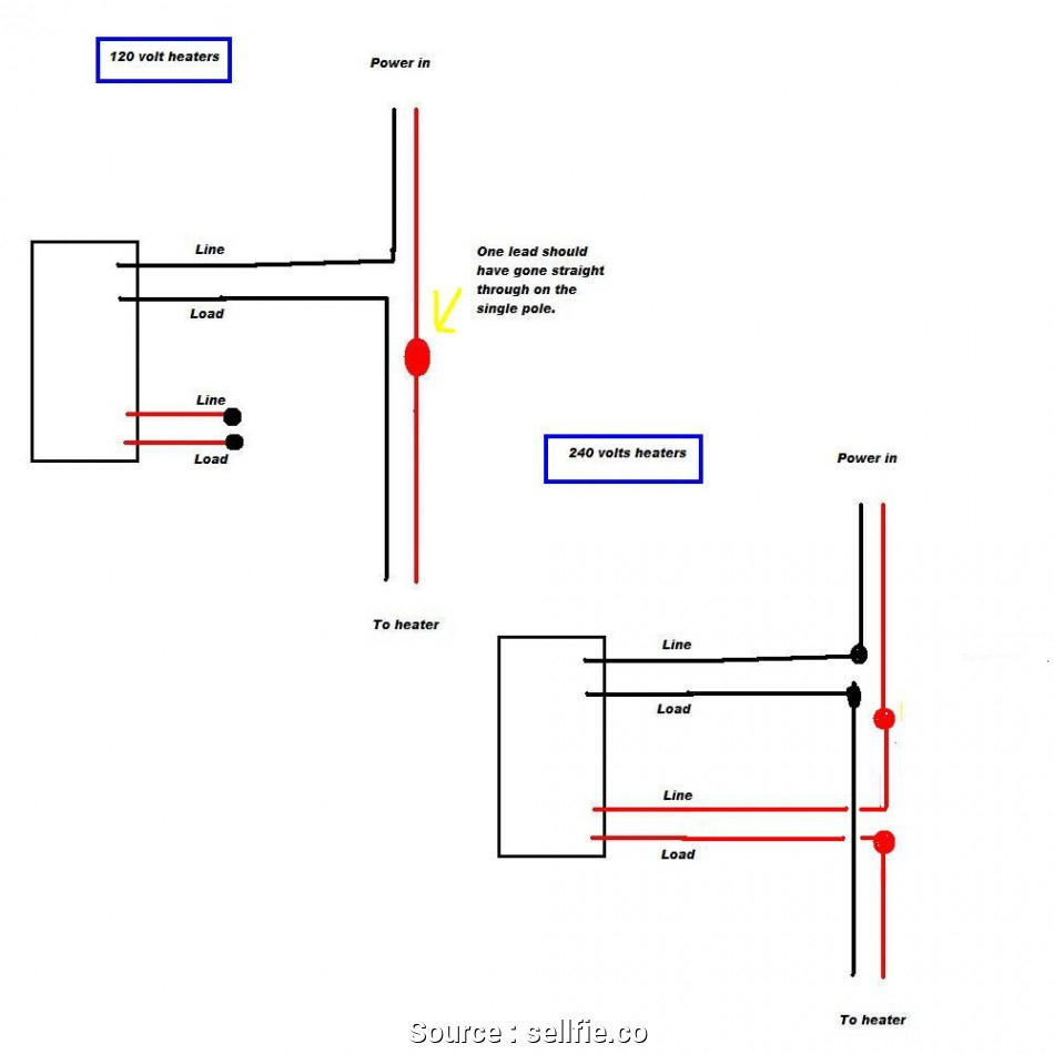 Thermostat Wiring Diagram Moreover Wall Heater Thermostat Wiring - Single Pole Thermostat Wiring Diagram