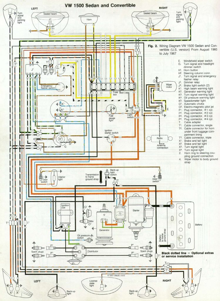 Thesamba :: Type 1 Wiring Diagrams - Vw Wiring Diagram | Wiring Diagram