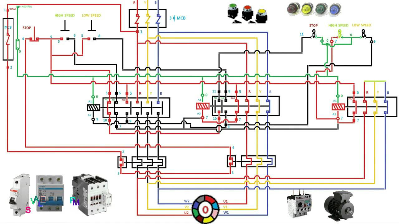 Three Phase Two Speed Motor Wiring Diagram | Wiring Diagram - 3 Phase Motor Starter Wiring Diagram
