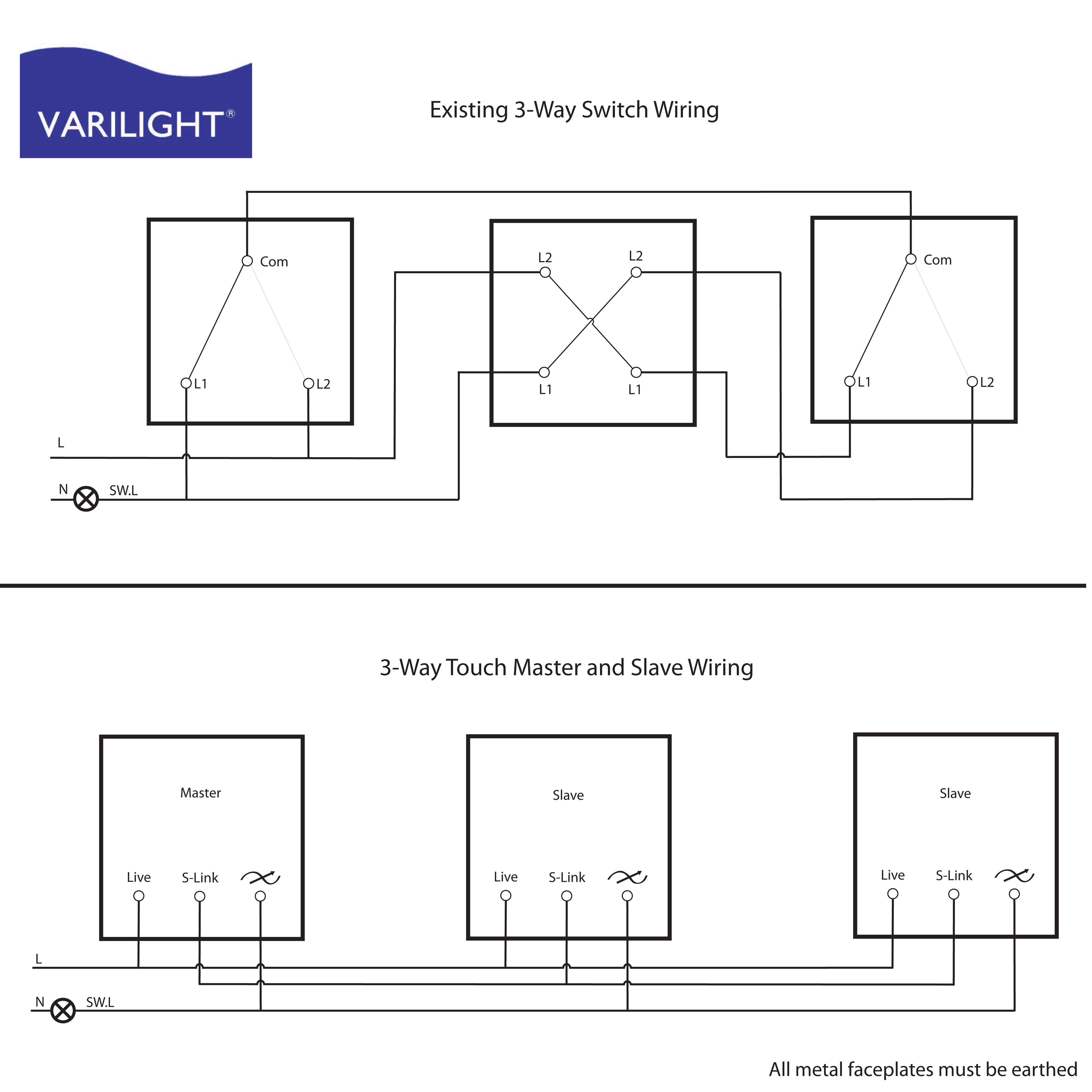 Varilight Wiring Diagrams - 3 Way Switch Wiring Diagram
