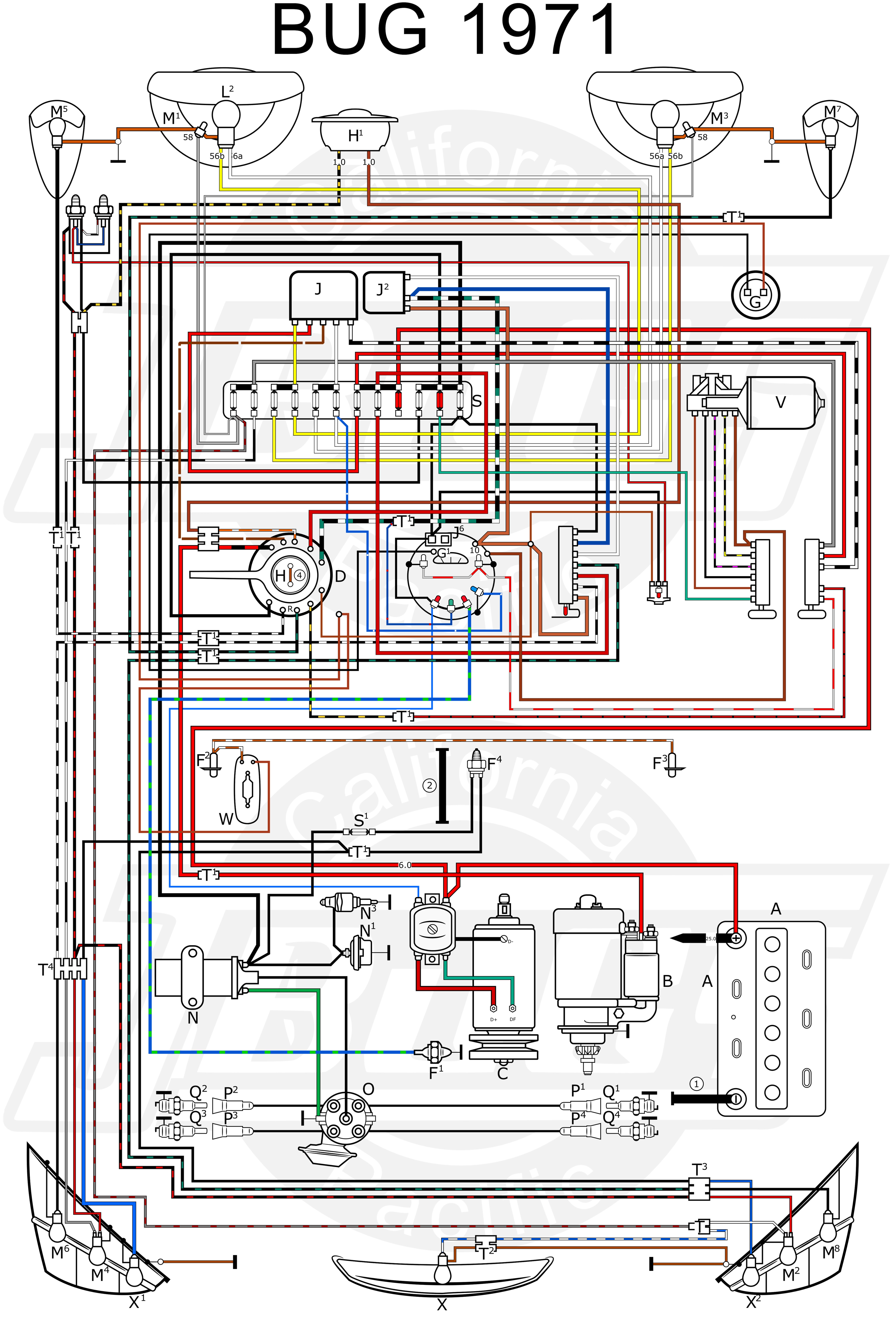 Vw Tech Article 1971 Wiring Diagram - Vw Wiring Diagram