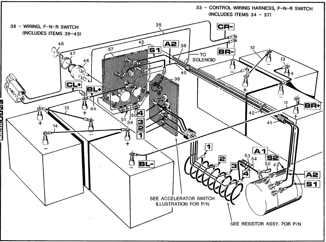 Western Golf Cart Battery Wiring Diagram Within Ez Go | Ken&amp;#039;s Board - E Z Go Golf Cart Batteries Wiring Diagram