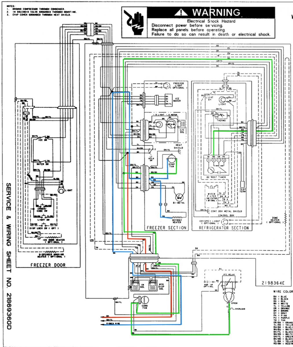 Whirlpool Ed25Rfxfw01 Refrigerator Wiring Diagram - The - Whirlpool Refrigerator Wiring Diagram