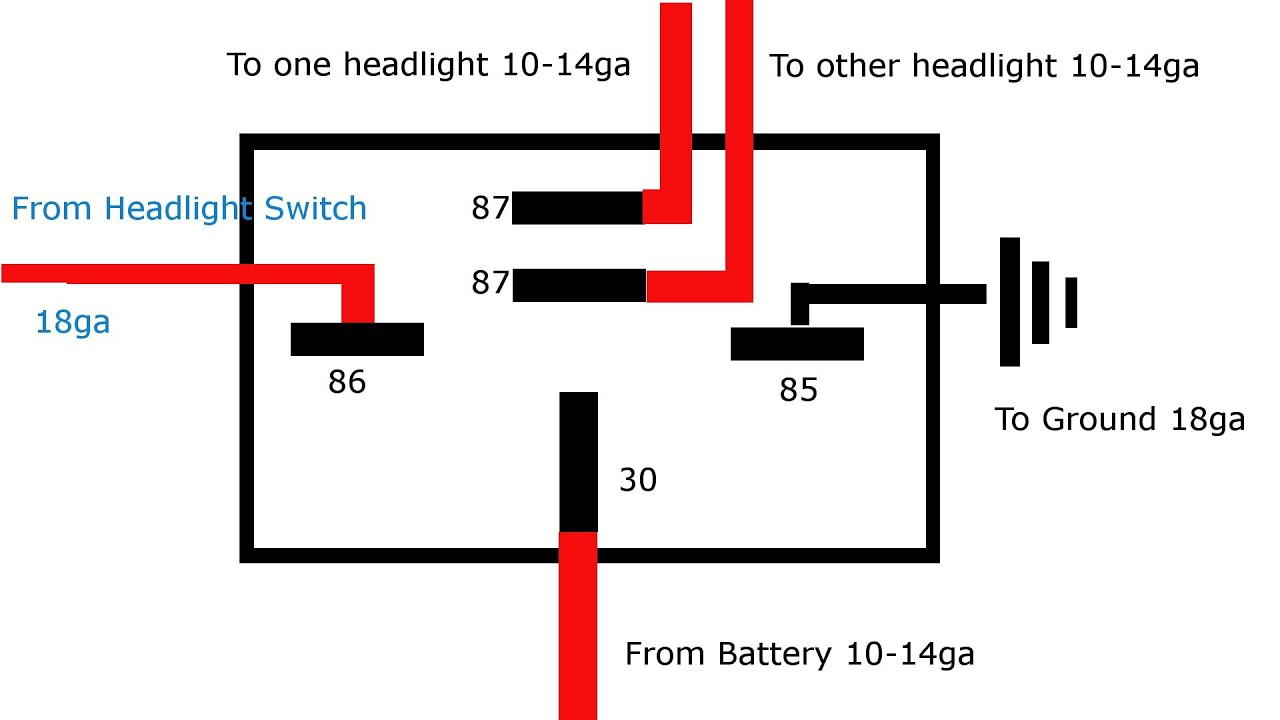 Why And How To Relay Headlights - Youtube - 5 Pin Relay Wiring Diagram