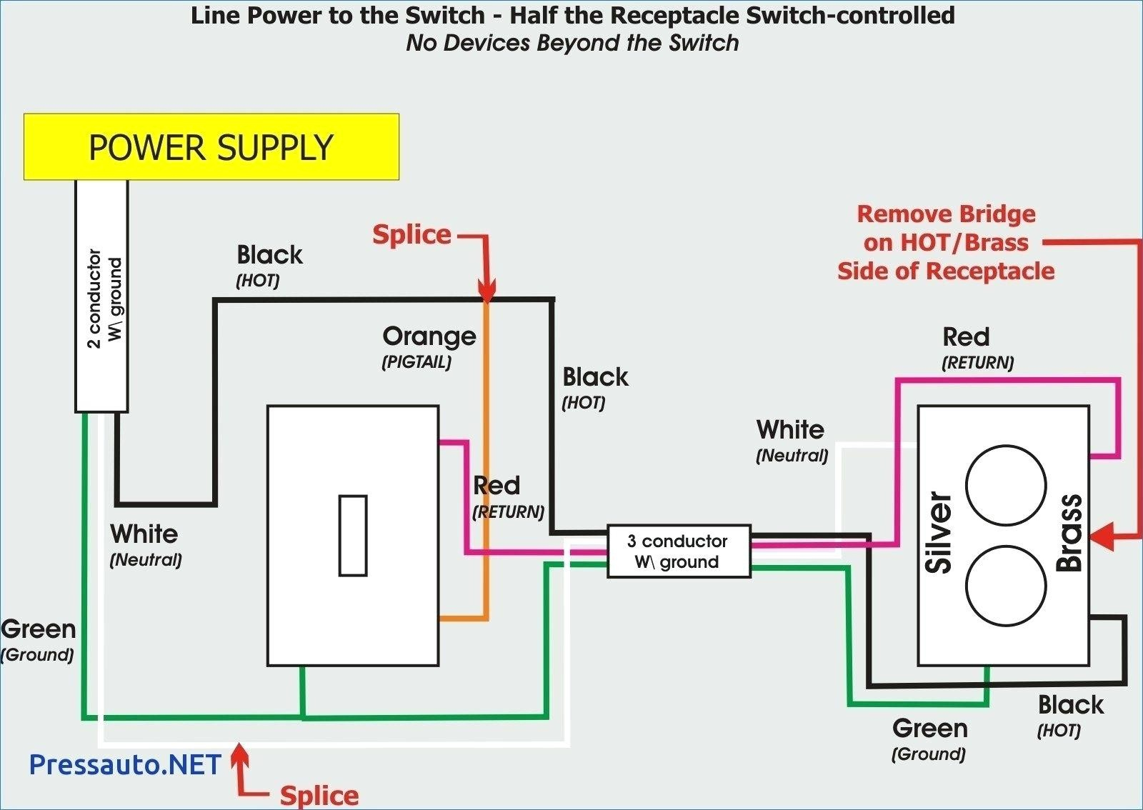 Wiring A Switched Outlet Wiring Diagram – Power To Receptacle - Wiring
