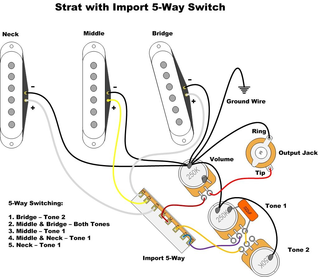 Wiring An Import 5 Way Switch | Guitar Mod Ideas In 2019 | Guitar - Import 5 Way Switch Wiring Diagram