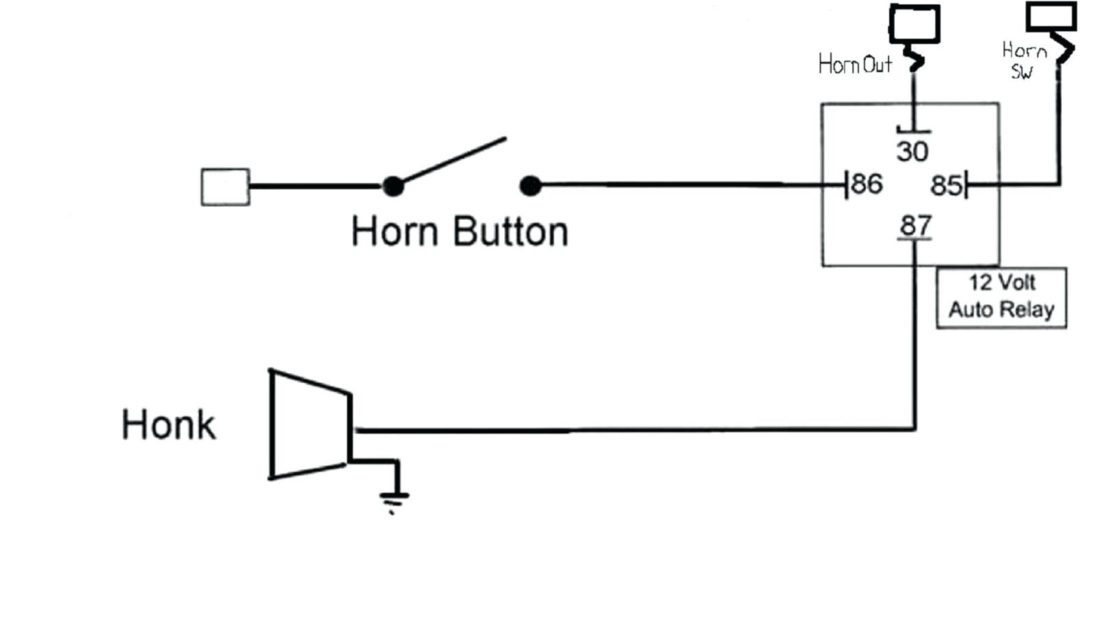 Wiring Car Horn Diagram - Wiring Diagram Data - Horn Relay Wiring Diagram