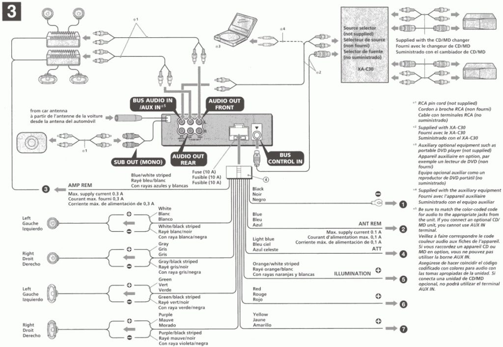 Wiring Diagram For A Sony Xplod 52Wx4 With Radio Car ... sony 52wx4 wire diagram 