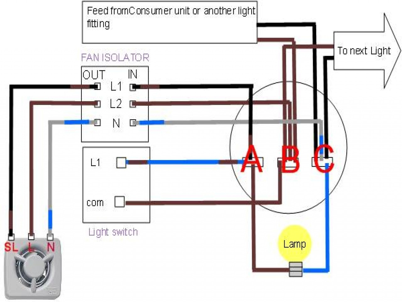Wiring Diagram For Bathroom Fan And Light