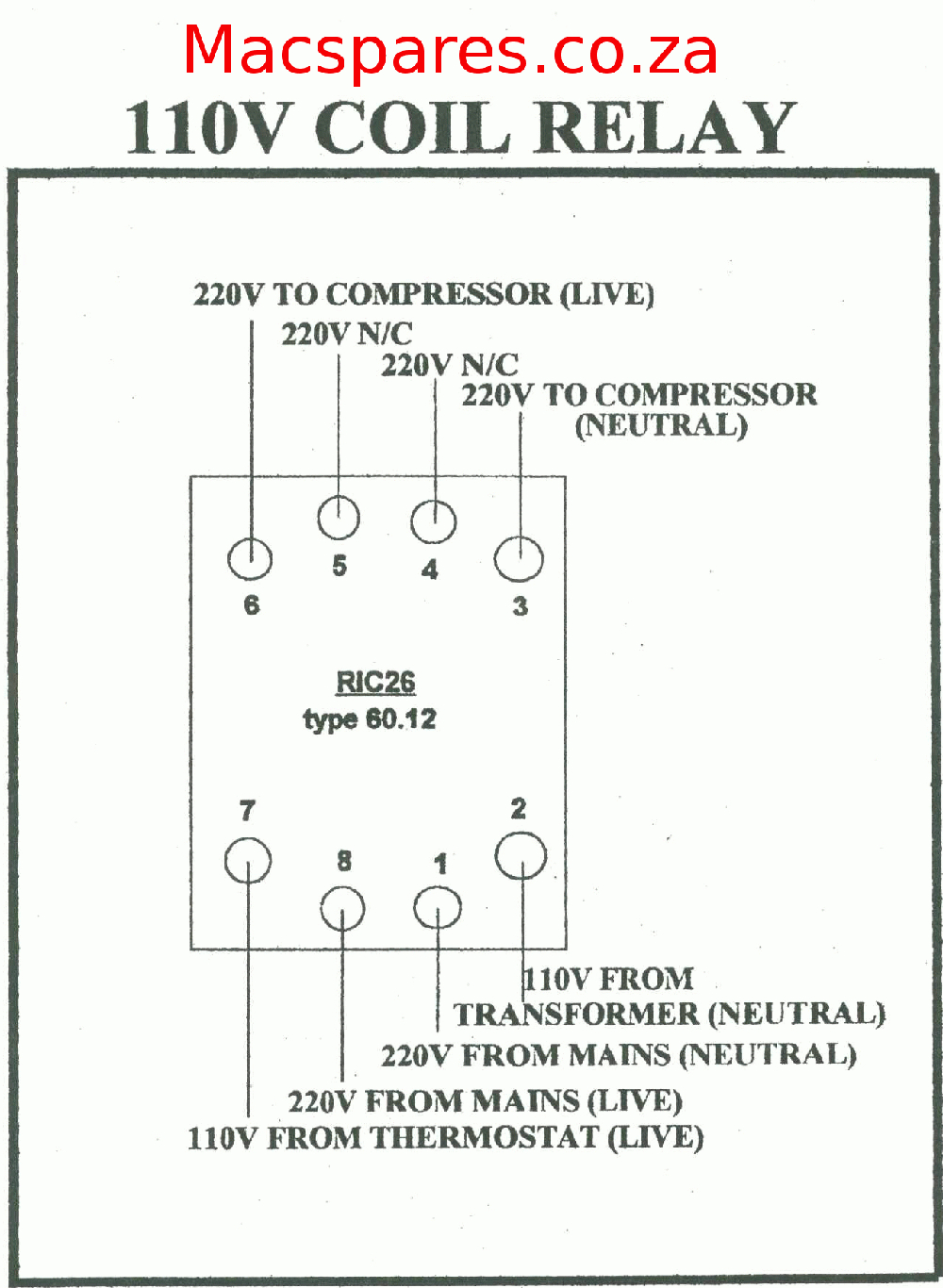 Wiring Diagrams : Refrigeration : Macspares | Wholesale Spare Parts - 110V Plug Wiring Diagram