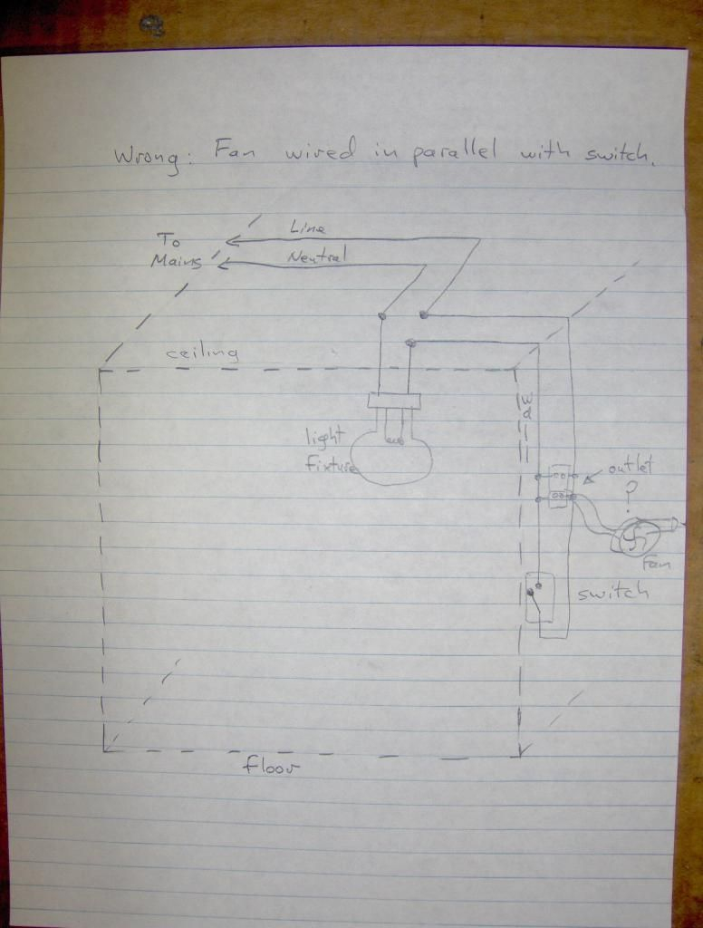 Wiring Up A Bathroom Exhaust Fan-How To? - Wiring A Bathroom Fan And Light Diagram