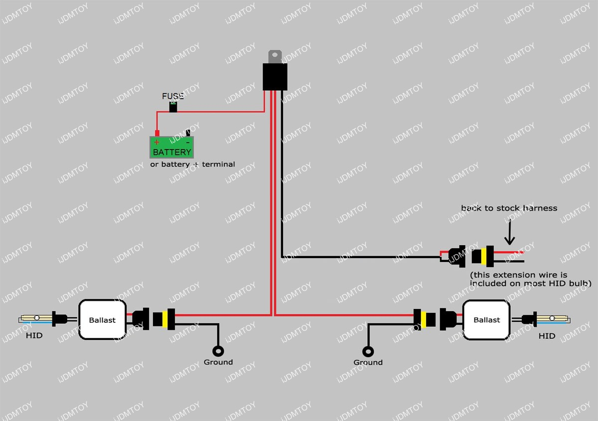 Xenon Headlamp Kit Wire | Hid Relay Kit | Hid Relay Harness Wiring - Hid Wiring Diagram With Relay