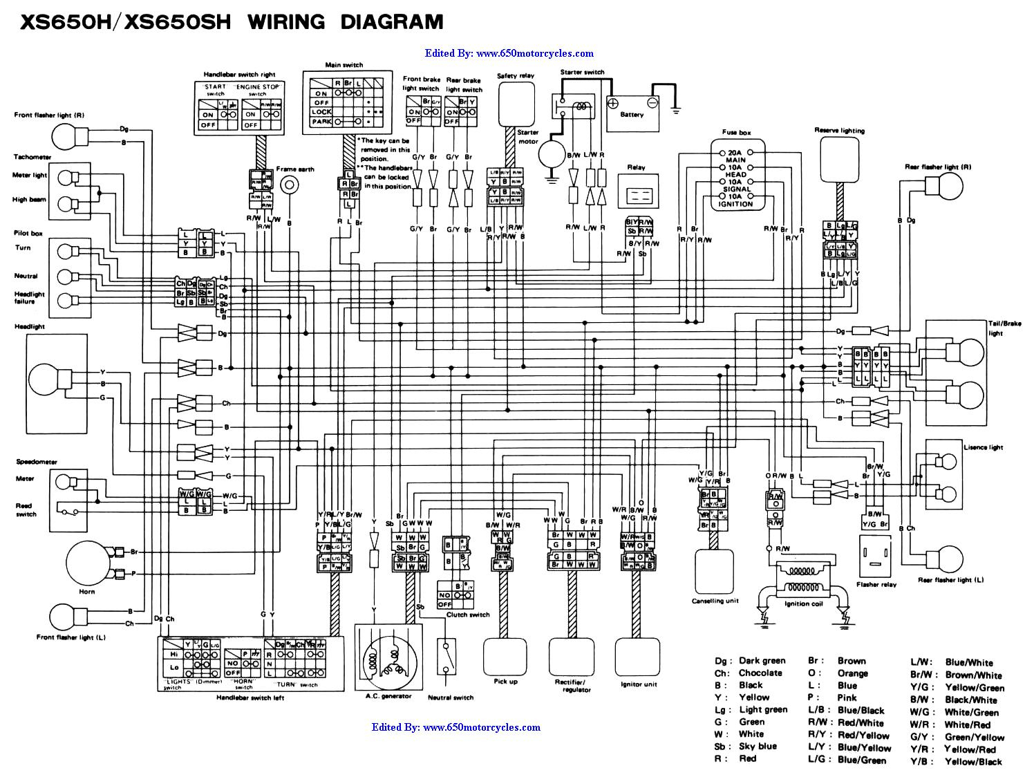 Xs650 Chopper Wiring Diagrams - Xs650 Wiring Diagram